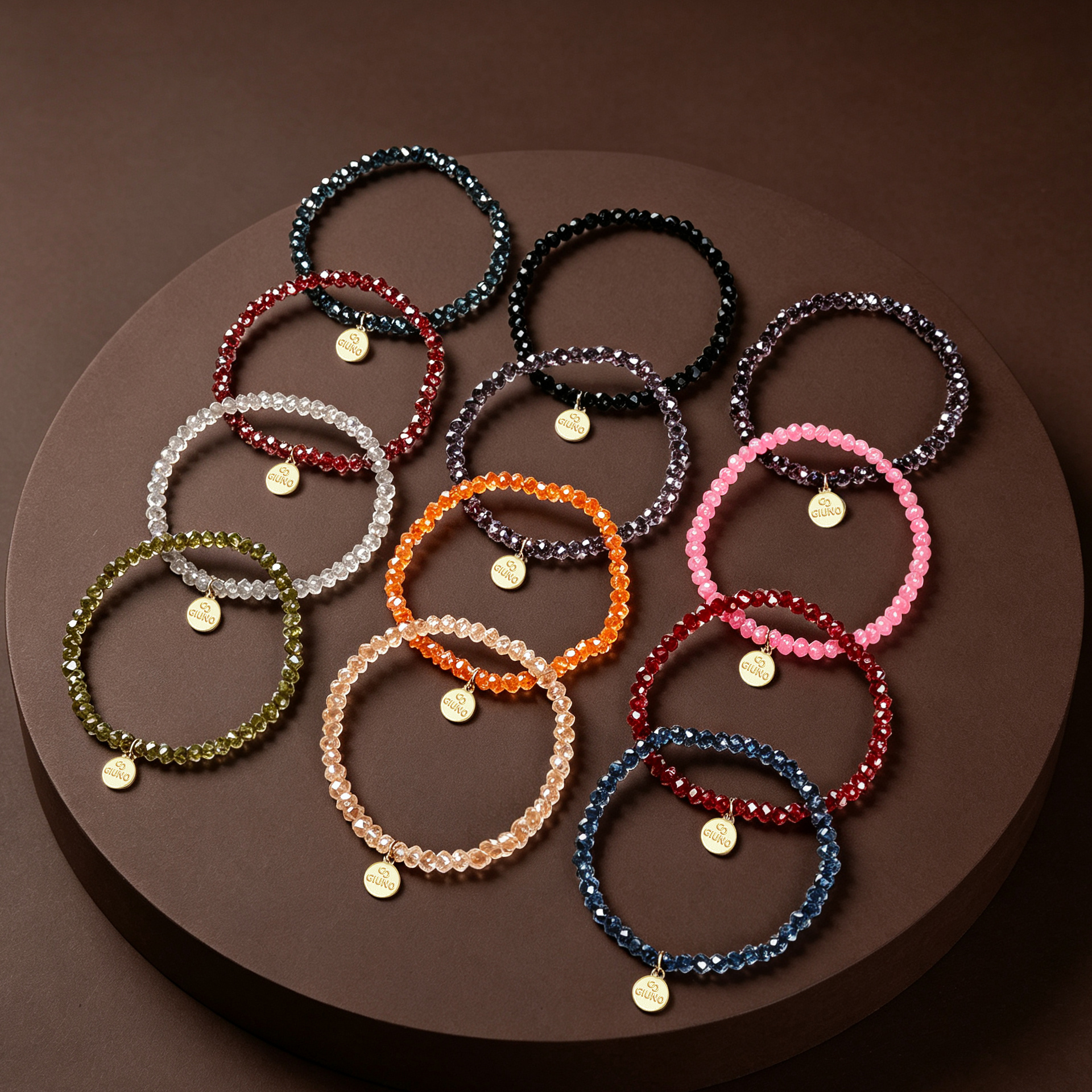 Mindestbestellmenge: 3 Stück (Farbe nach Wahl) – elastische Armbänder mit Glasperlen