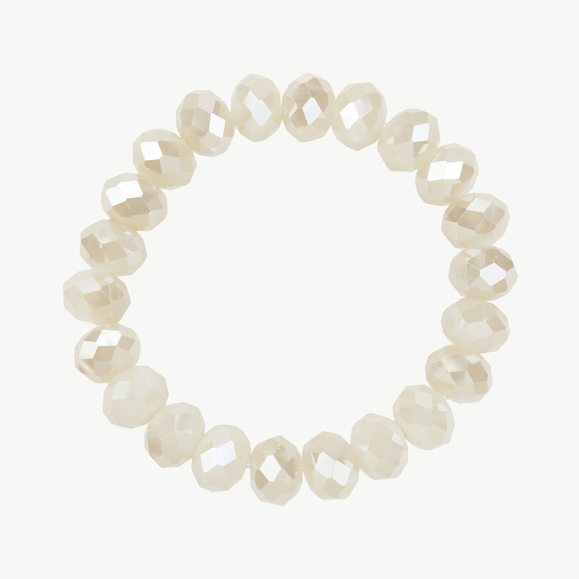 Elastisches Armband mit flacher Kristallperle