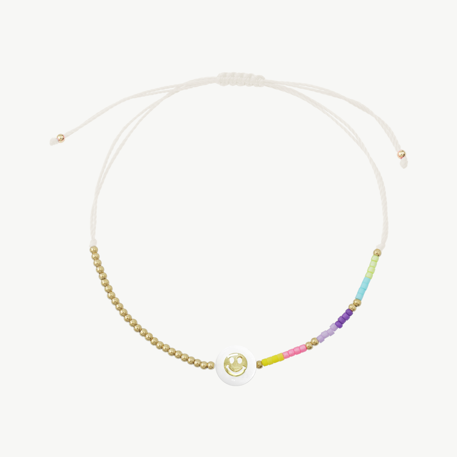 gewebtes Armband mit Smiley-Gesicht