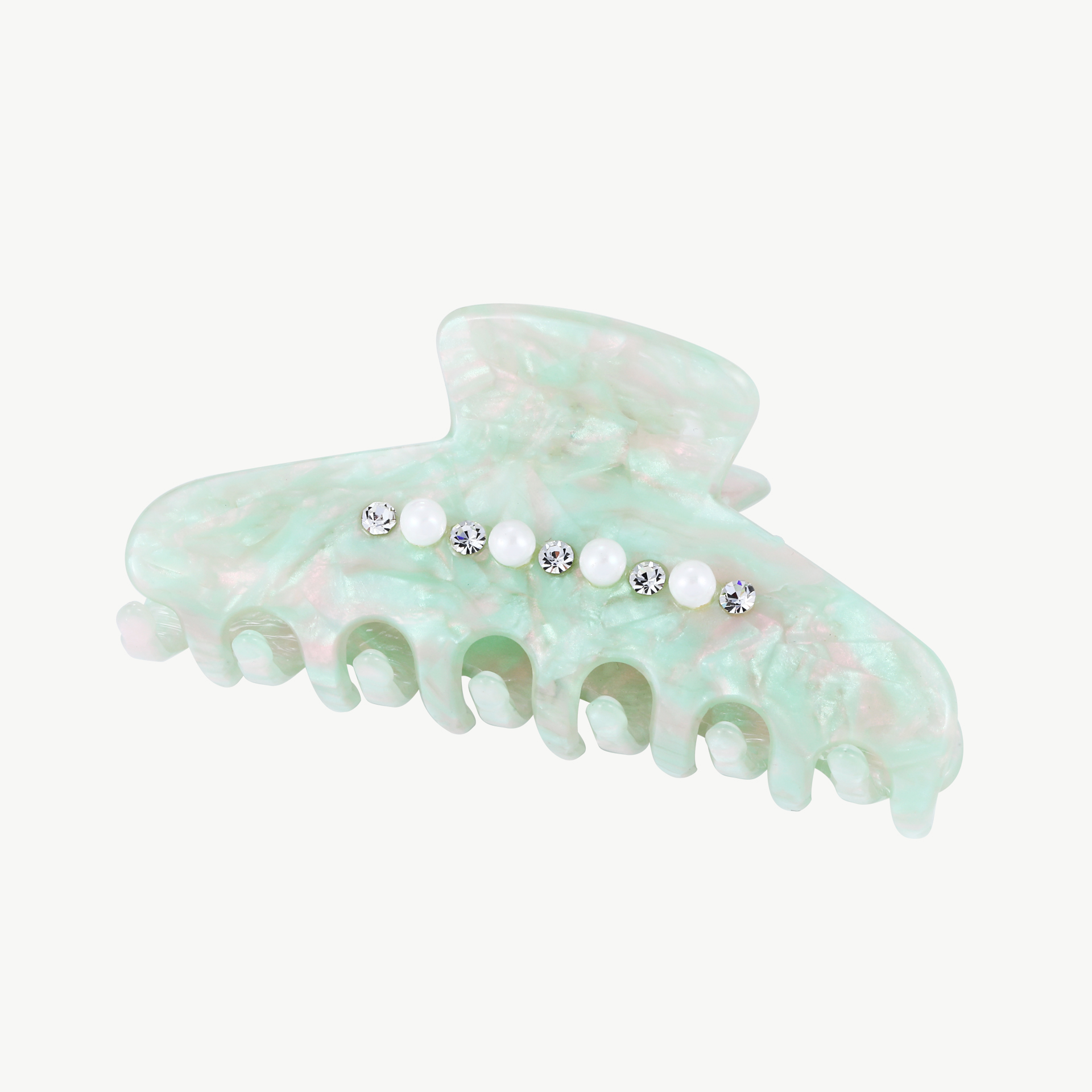 Bananen Haarnadel mit Diamanten und Perlen