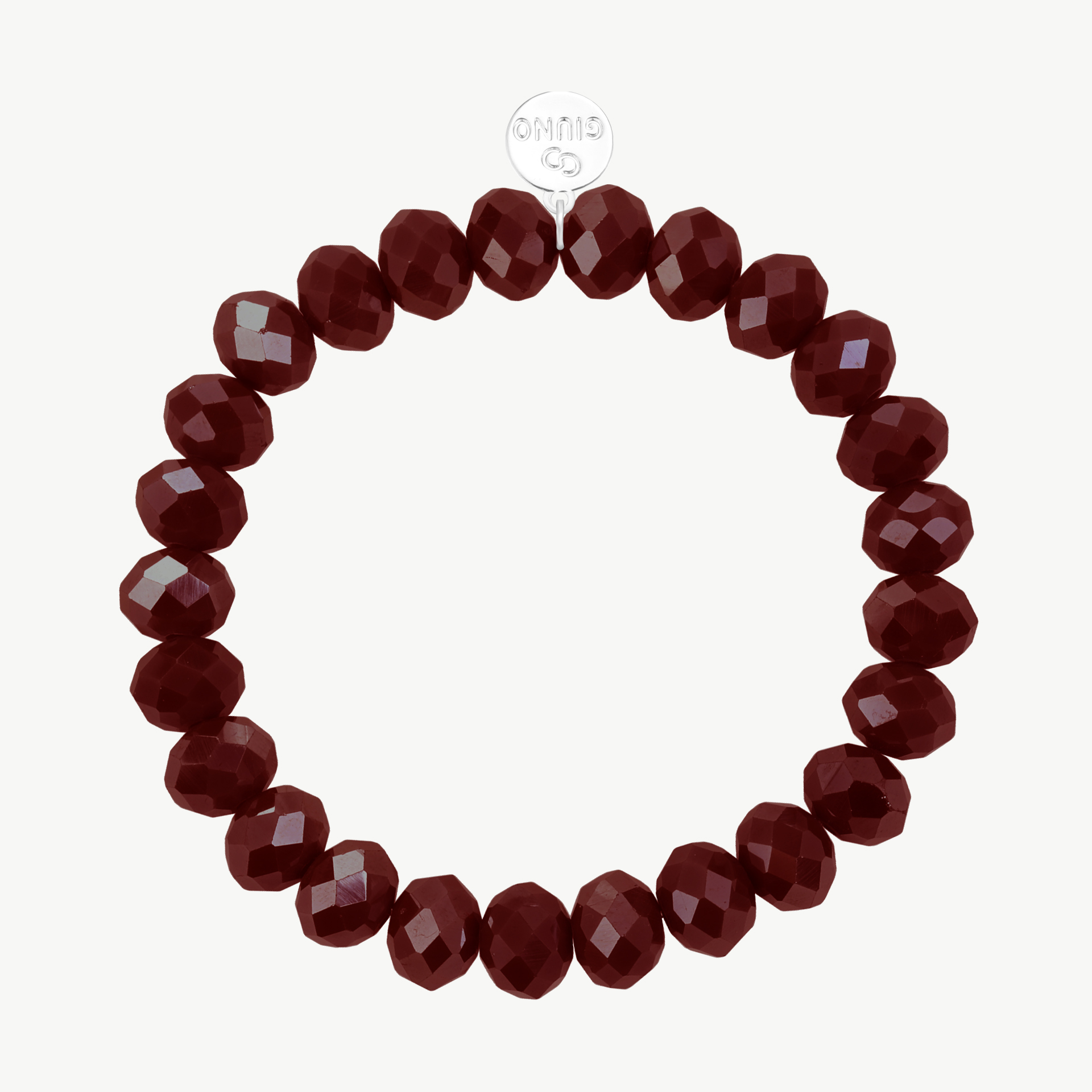 Elastisches Armband mit flacher Kristallperle