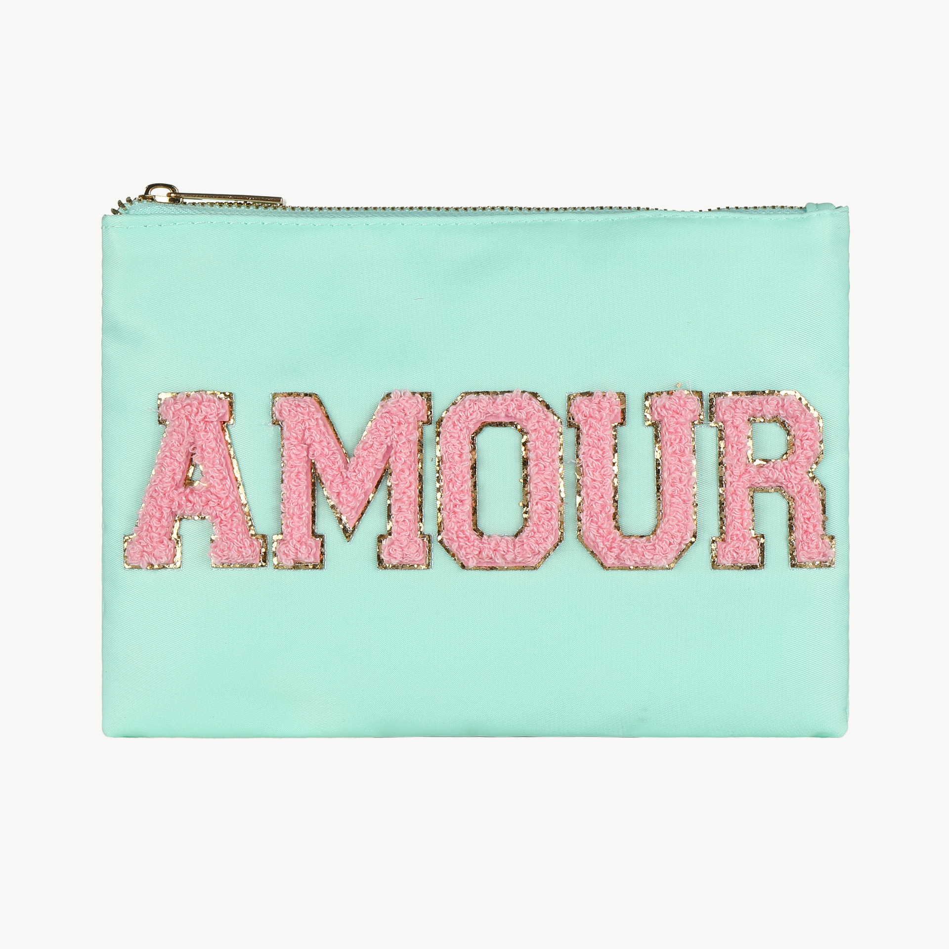 Kosmetiktasche mit Buchstabenmuster