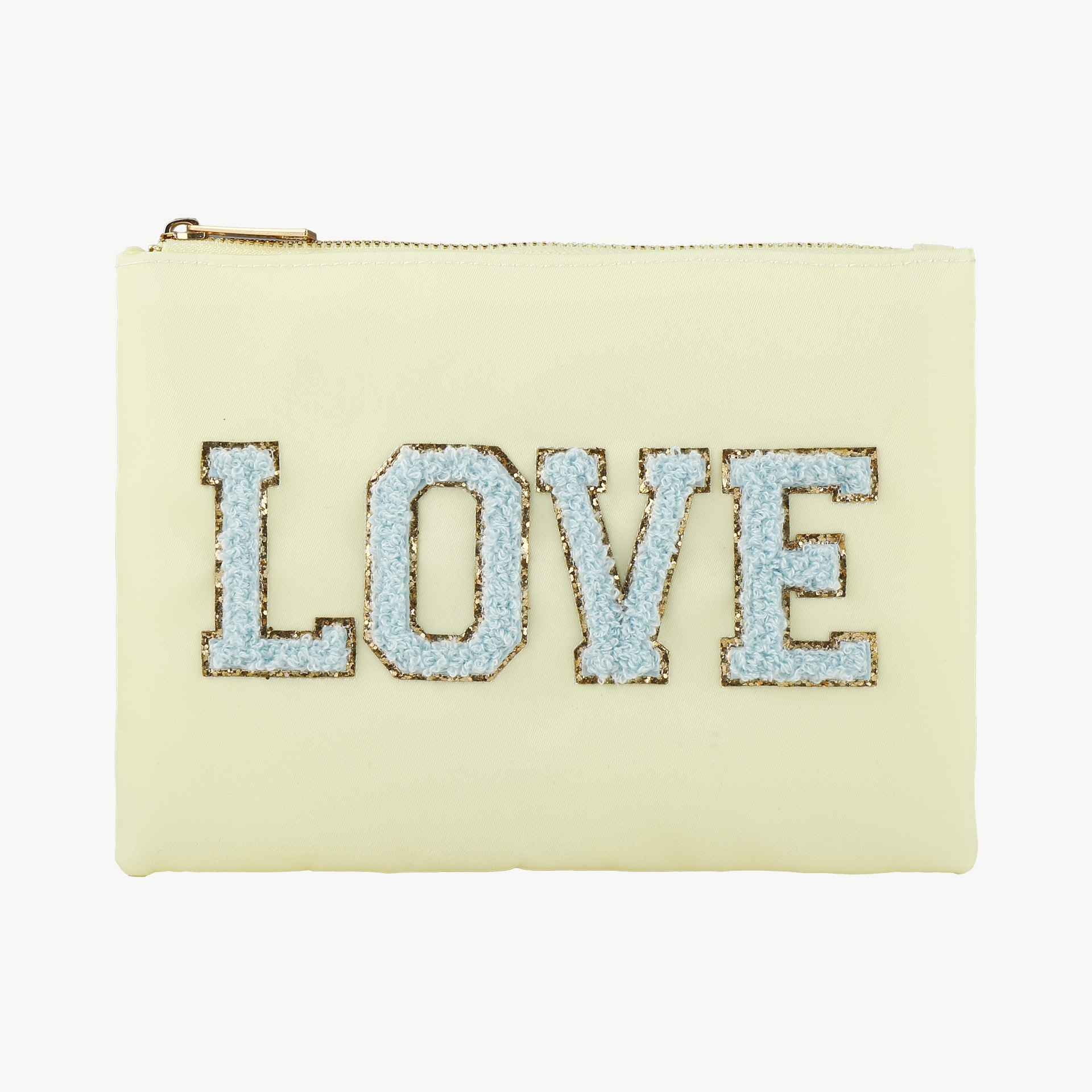 Kosmetiktasche mit Buchstabenmuster