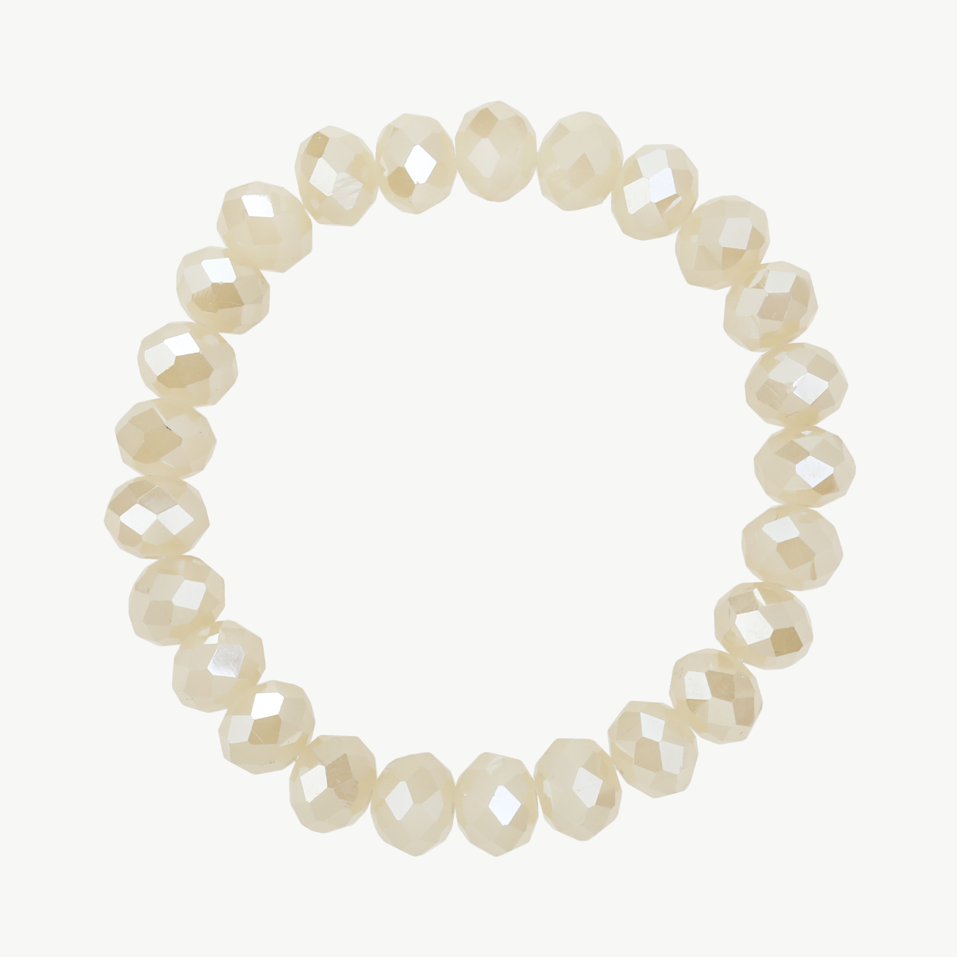 Elastisches Armband mit flacher Kristallperle