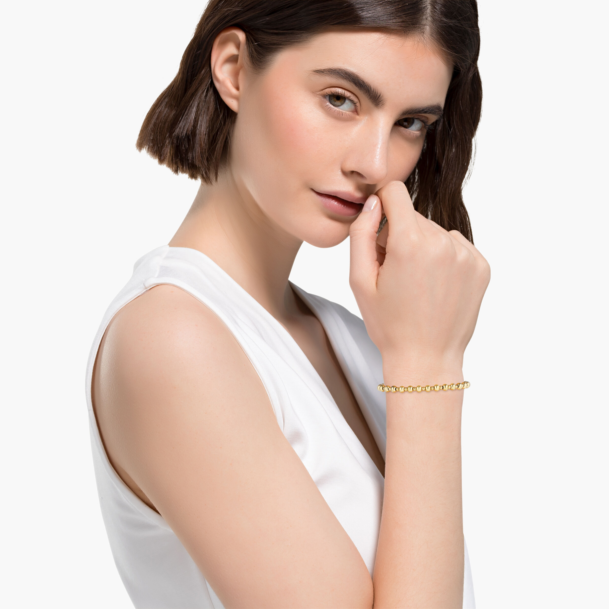 Perlenarmband aus Edelstahl