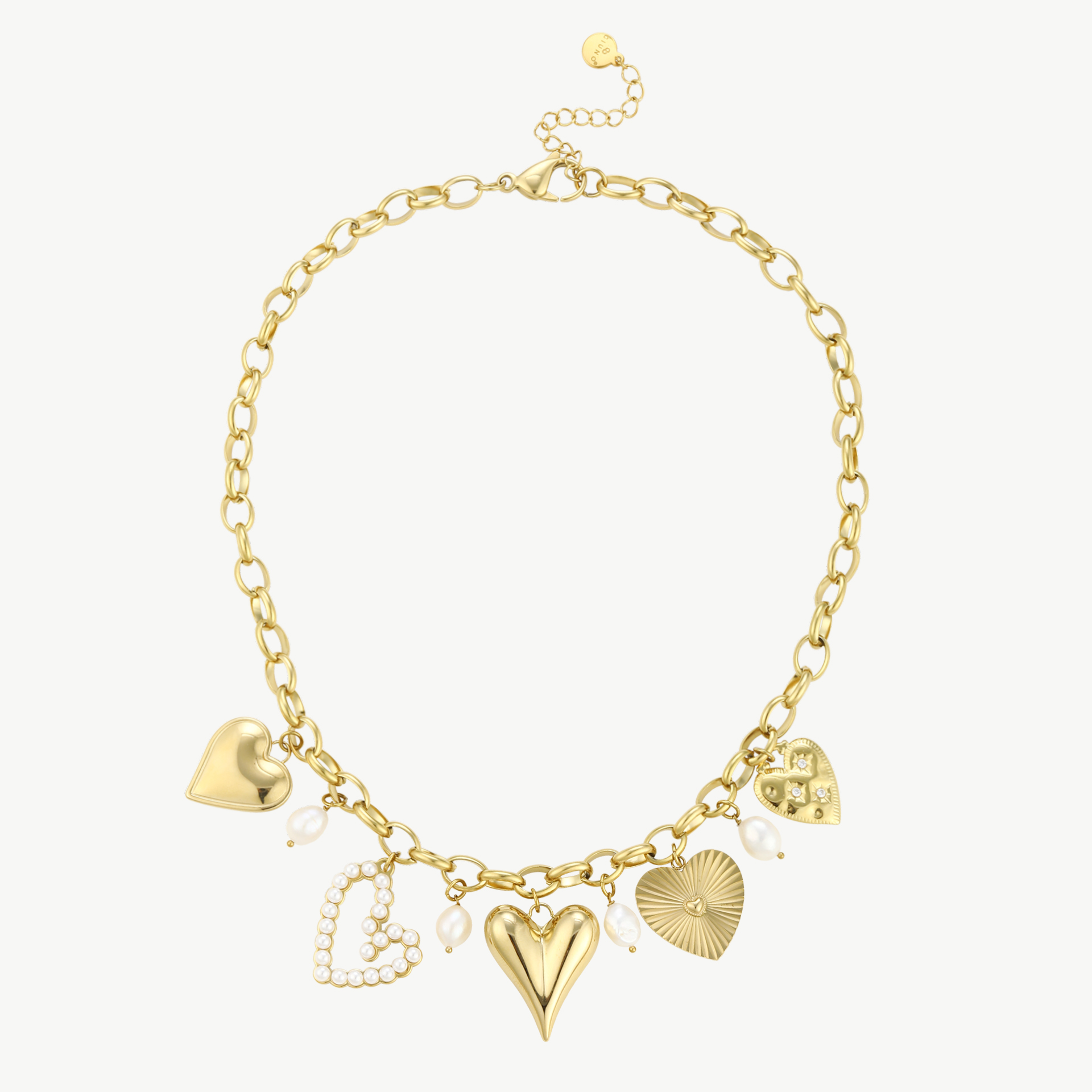 Herzförmige Halskette mit Anhänger aus Edelstahl