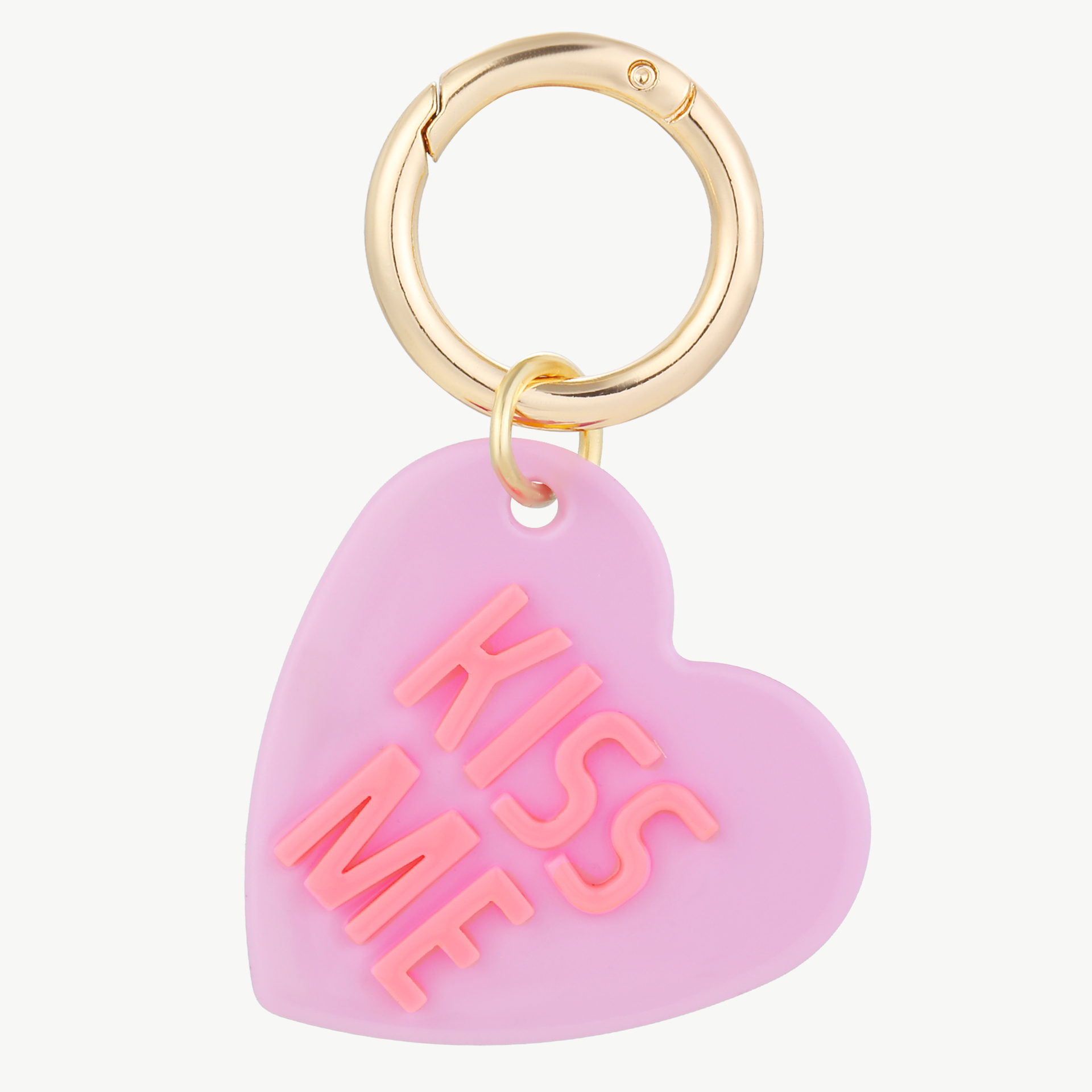 Herzförmiger Schlüsselanhänger mit den Buchstaben"KISS ME"
