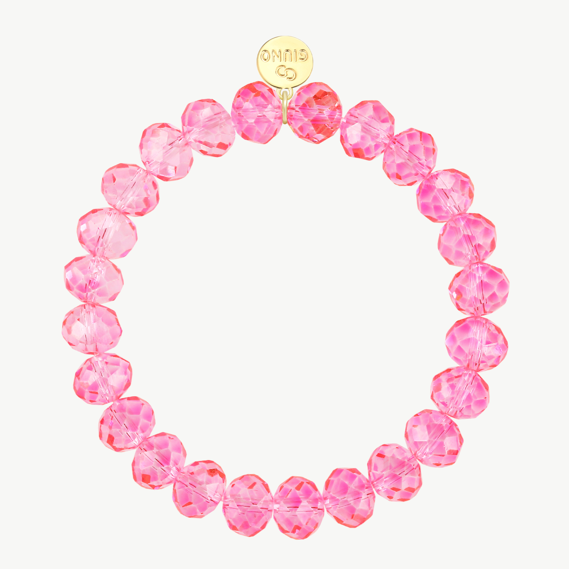 Elastisches Armband mit flacher Kristallperle