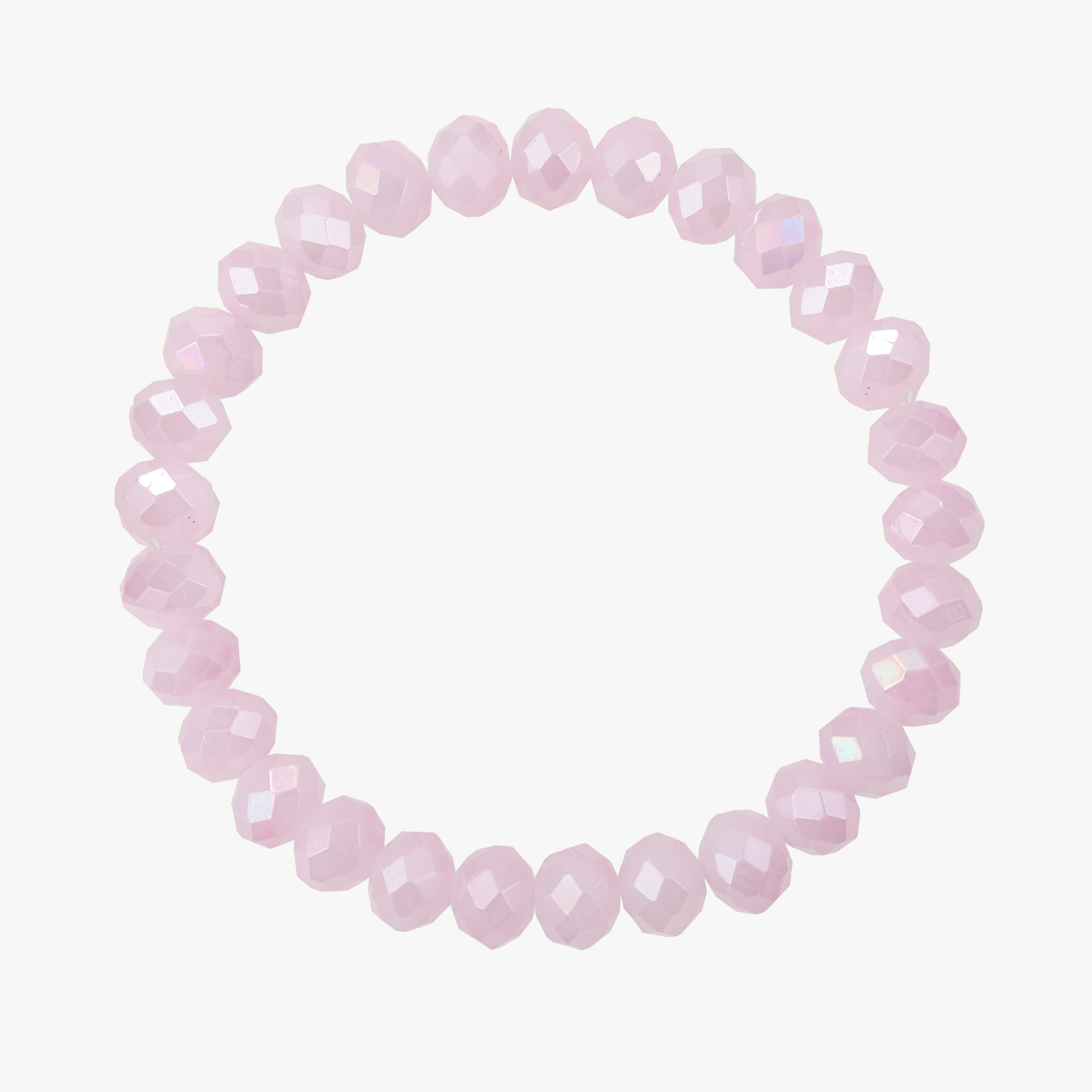 Elastisches Armband mit flacher Kristallperle 