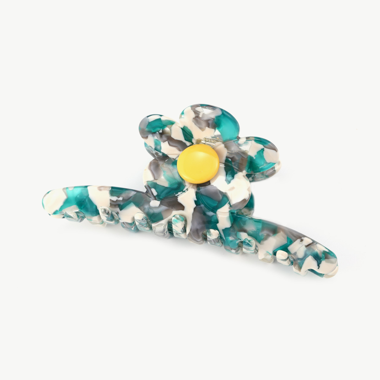 Giuno Eine Krallenklammer in Form eines langen Streifens mit Blumen ...
